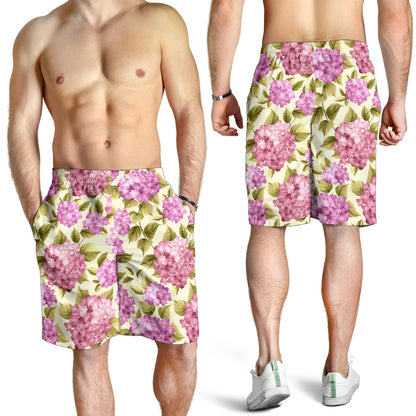 Hydrangea Pattern Print Design HD05 Mens Shorts