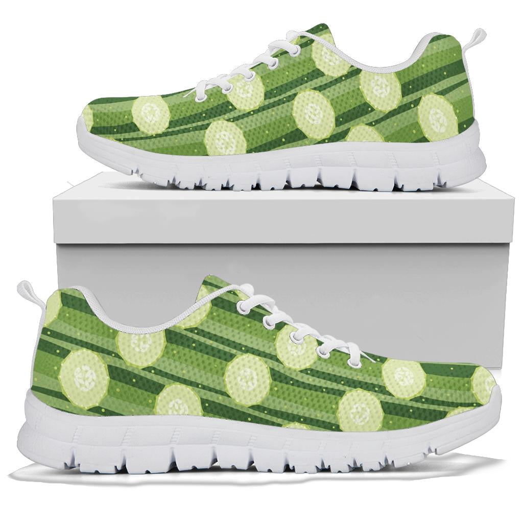 Cucumber Pattern Print Design CC03 Sneakers White Bottom Shoes