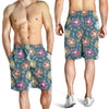 Hibiscus Pattern Print Design HB033 Mens Shorts