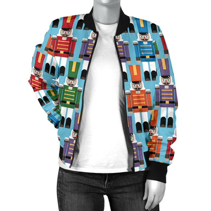 Nutcracker Pattern Print Design A02 Women's Bomber Jacket