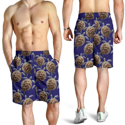 Sea Turtle Pattern Print Design T05 Mens Shorts