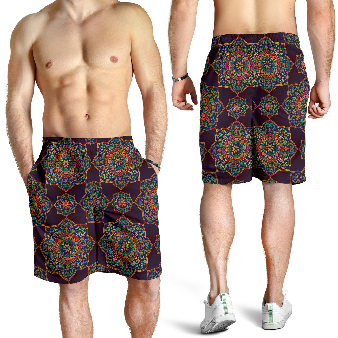 Medallion Pattern Print Design 03 Mens Shorts