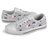 Polar Bear Pattern Print Design PB04 White Bottom Low Top Shoes