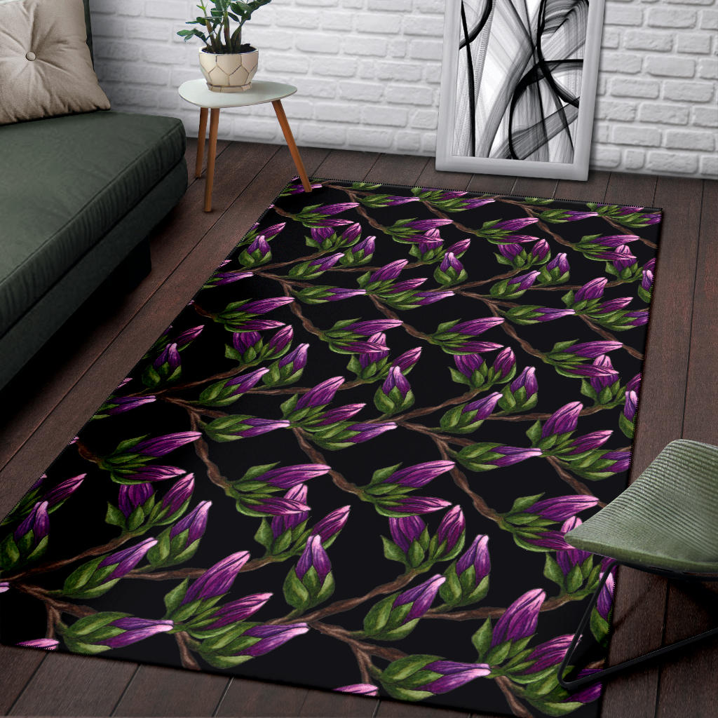 Magnolia Pattern Print Design MAG010 Area Rugs