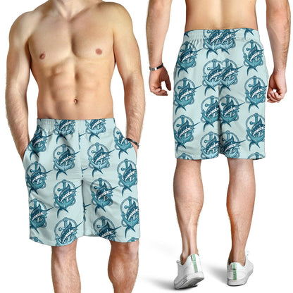 Swordfish Pattern Print Design 03 Mens Shorts