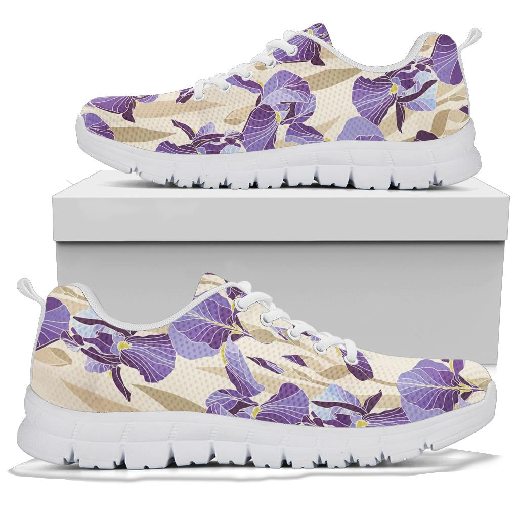 Iris Pattern Print Design IR02 Sneakers White Bottom Shoes