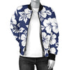 Hibiscus Pattern Print Design HB012 Women Bomber Jacket