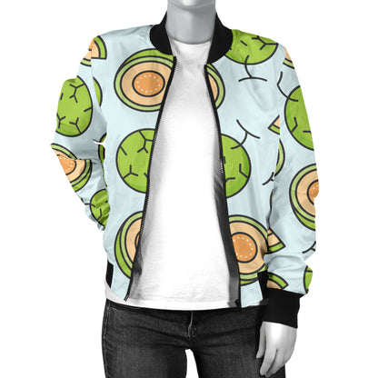 Cantaloupe Pattern Print Design 02 Women's Bomber Jacket
