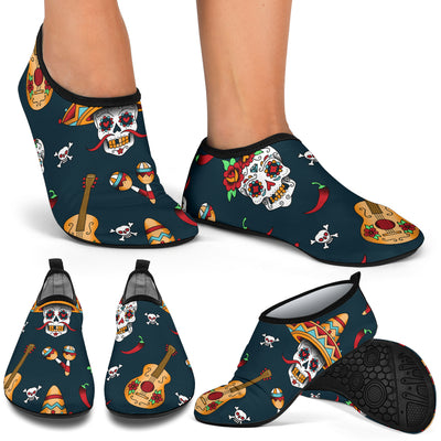 sugar skull Mexican Aqua Water Shoes