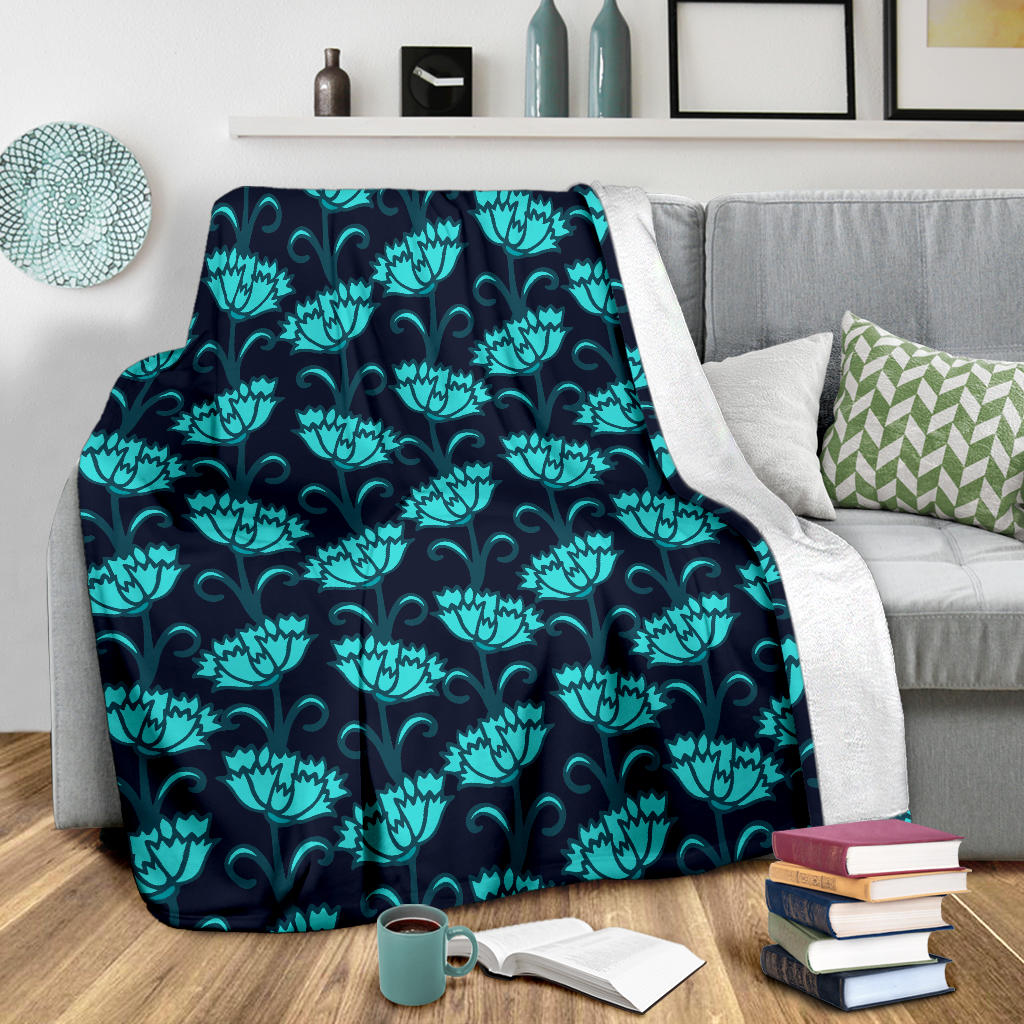 Carnations Pattern Print Design CN06 Fleece Blanket