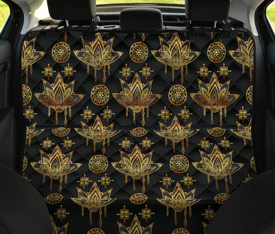 Lotus Boho Pattern Print Design LO03 Rear Dog  Seat Cover