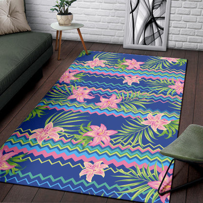 Lily Pattern Print Design LY015 Area Rugs