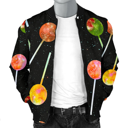 Lollipop Pattern Print Design LL04 Men Bomber Jacket