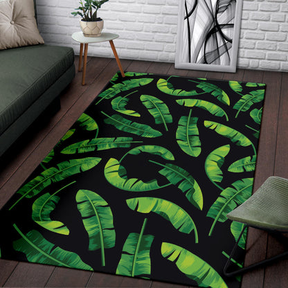 Banana Leaf Pattern Print Design BL02 Area Rugs