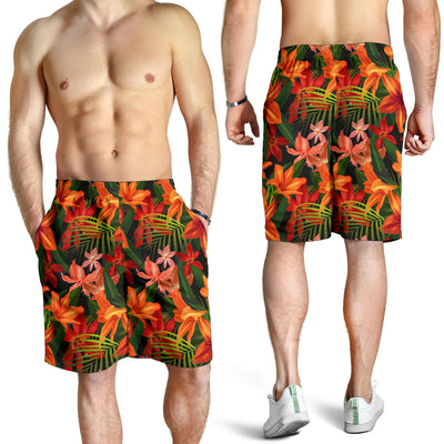 Amaryllis Pattern Print Design AL05 Mens Shorts