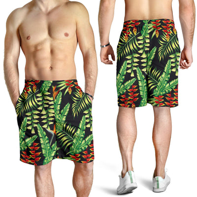 Hawaiian Flower Tropical Palm Leaves Mens Shorts