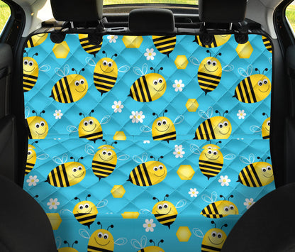 Bee Pattern Print Design BEE06 Rear Dog  Seat Cover