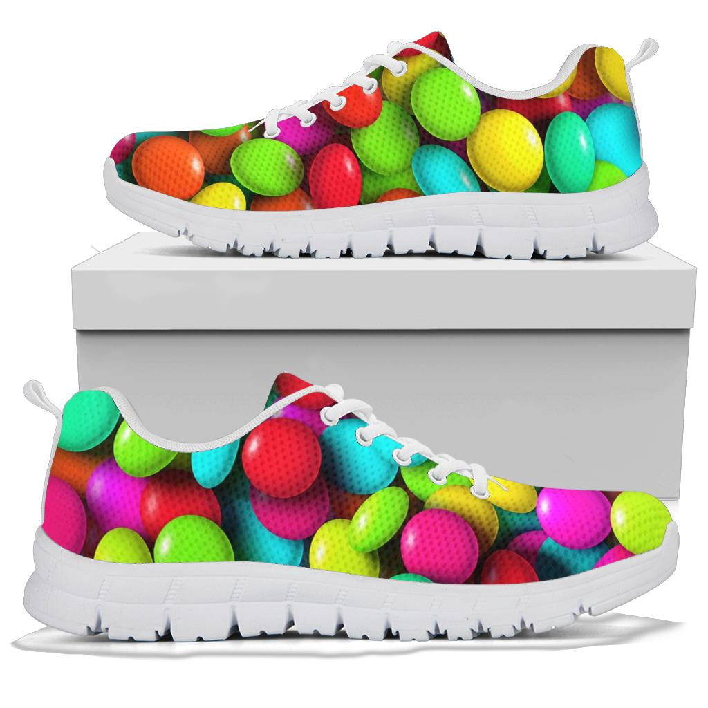 Candy Pattern Print Design CA03 Sneakers White Bottom Shoes