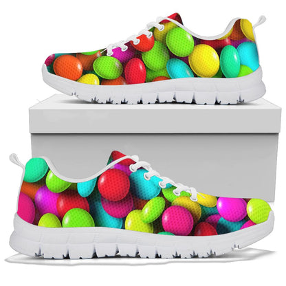 Candy Pattern Print Design CA03 Sneakers White Bottom Shoes