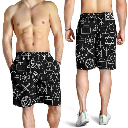 Pentagram Pattern Print Design A02 Mens Shorts