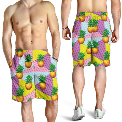 Pineapple Pattern Print Design PP05 Mens Shorts
