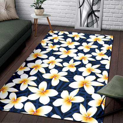 Plumeria Pattern Print Design PM026 Area Rugs