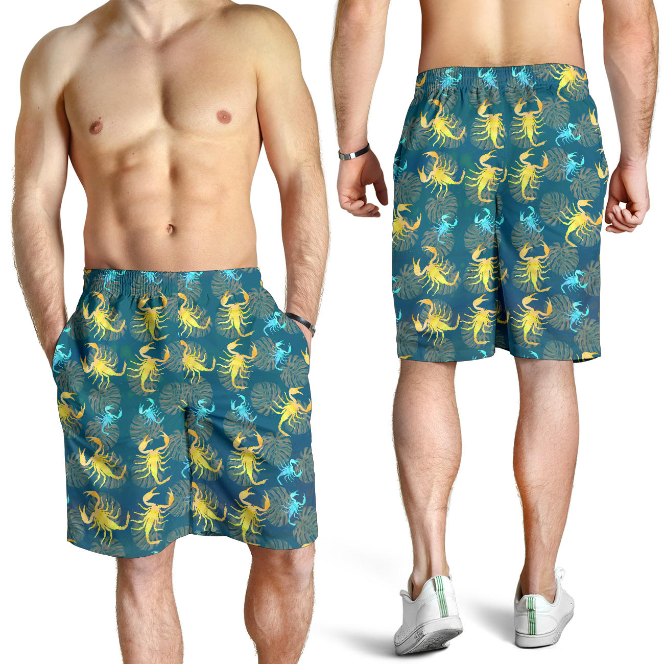 Scorpion Pattern Print Design 02 Mens Shorts