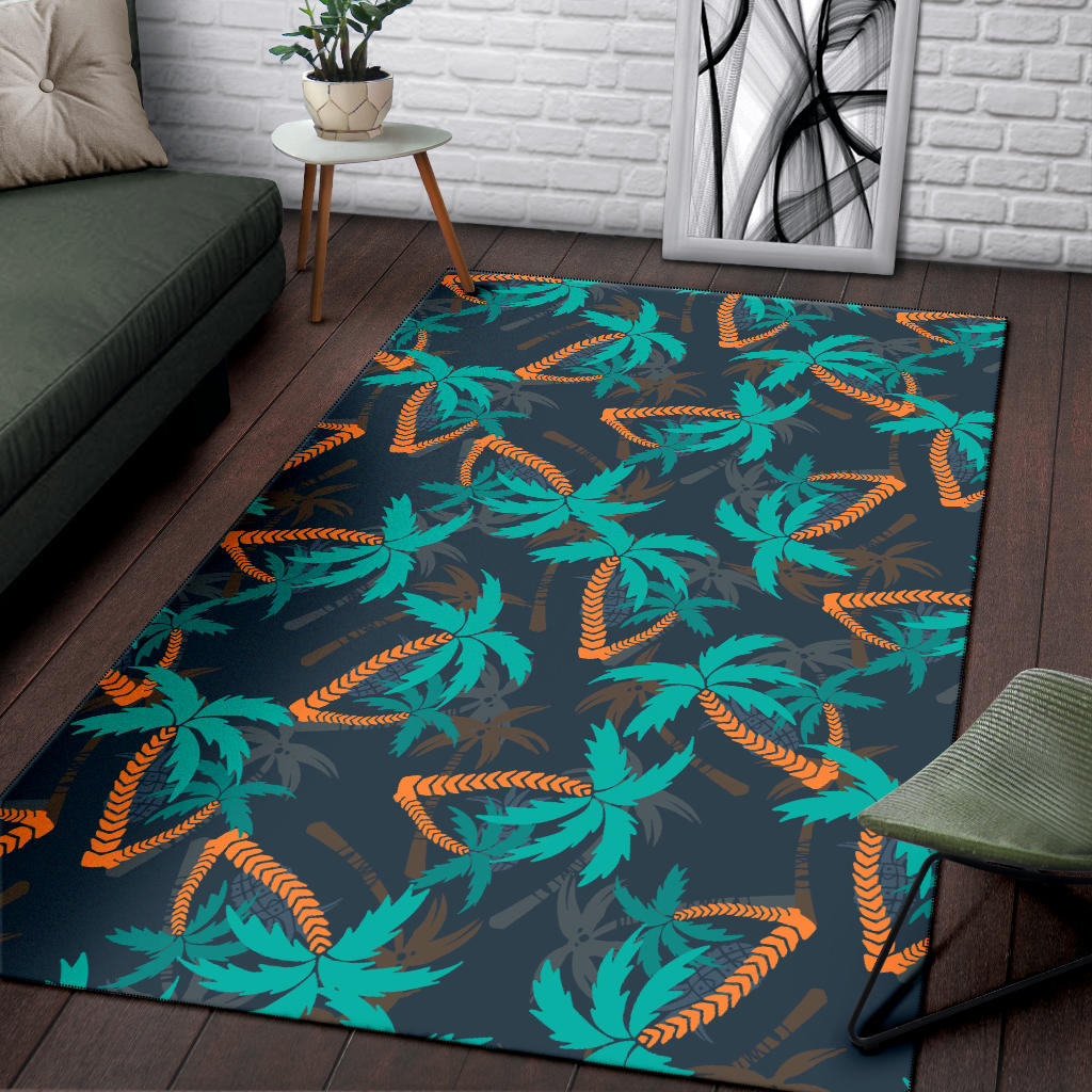 Palm Tree Pattern Print Design PT01 Area Rugs