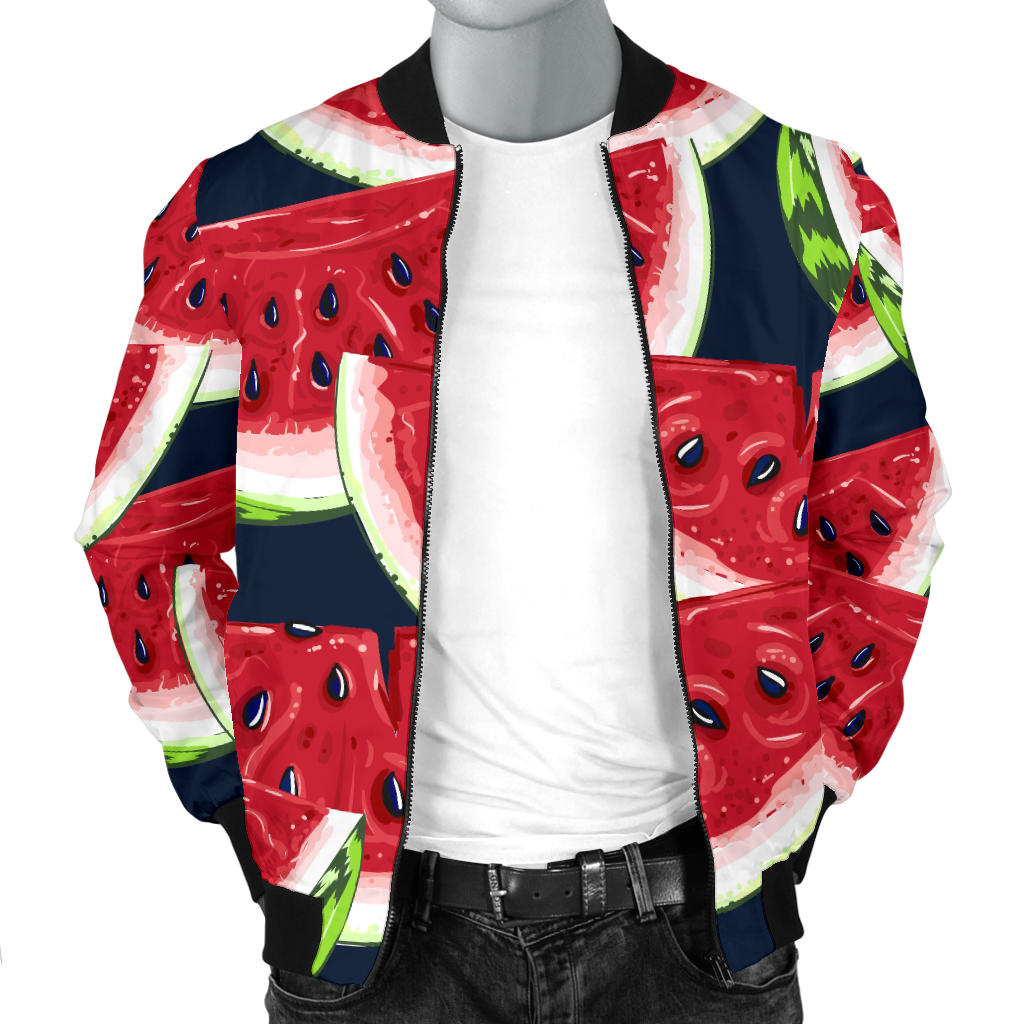 Watermelon Pattern Print Design WM011 Men Bomber Jacket