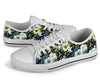 Anemone Pattern Print Design AM03 White Bottom Low Top Shoes