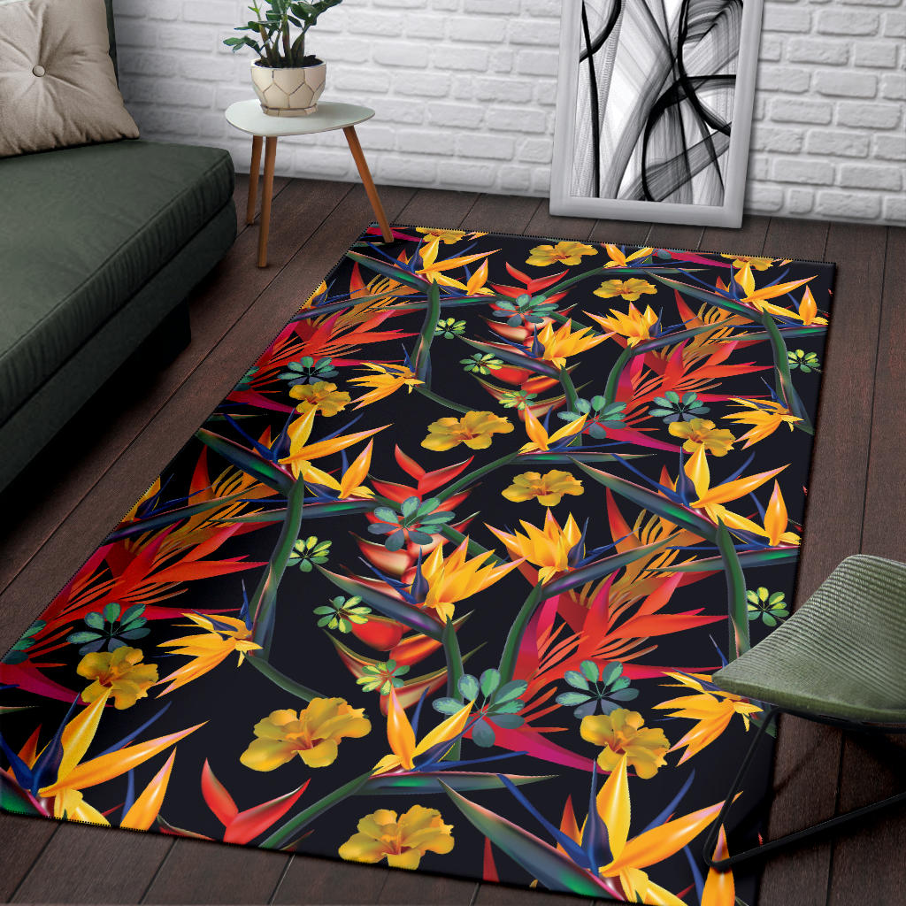 Bird Of Paradise Pattern Print Design BOP016 Area Rugs
