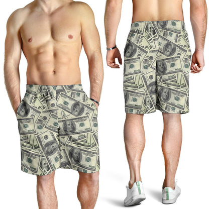 Dollar Pattern Print Design DO02 Mens Shorts