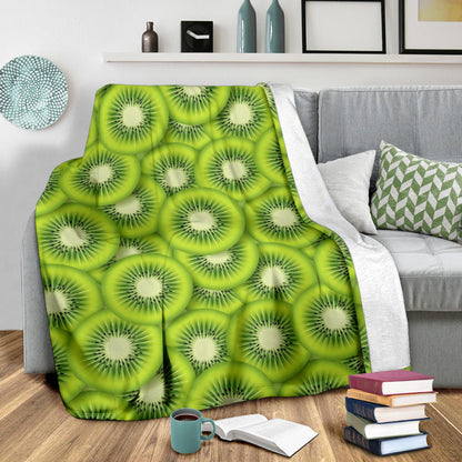 Kiwi Pattern Print Design KW01 Fleece Blanket