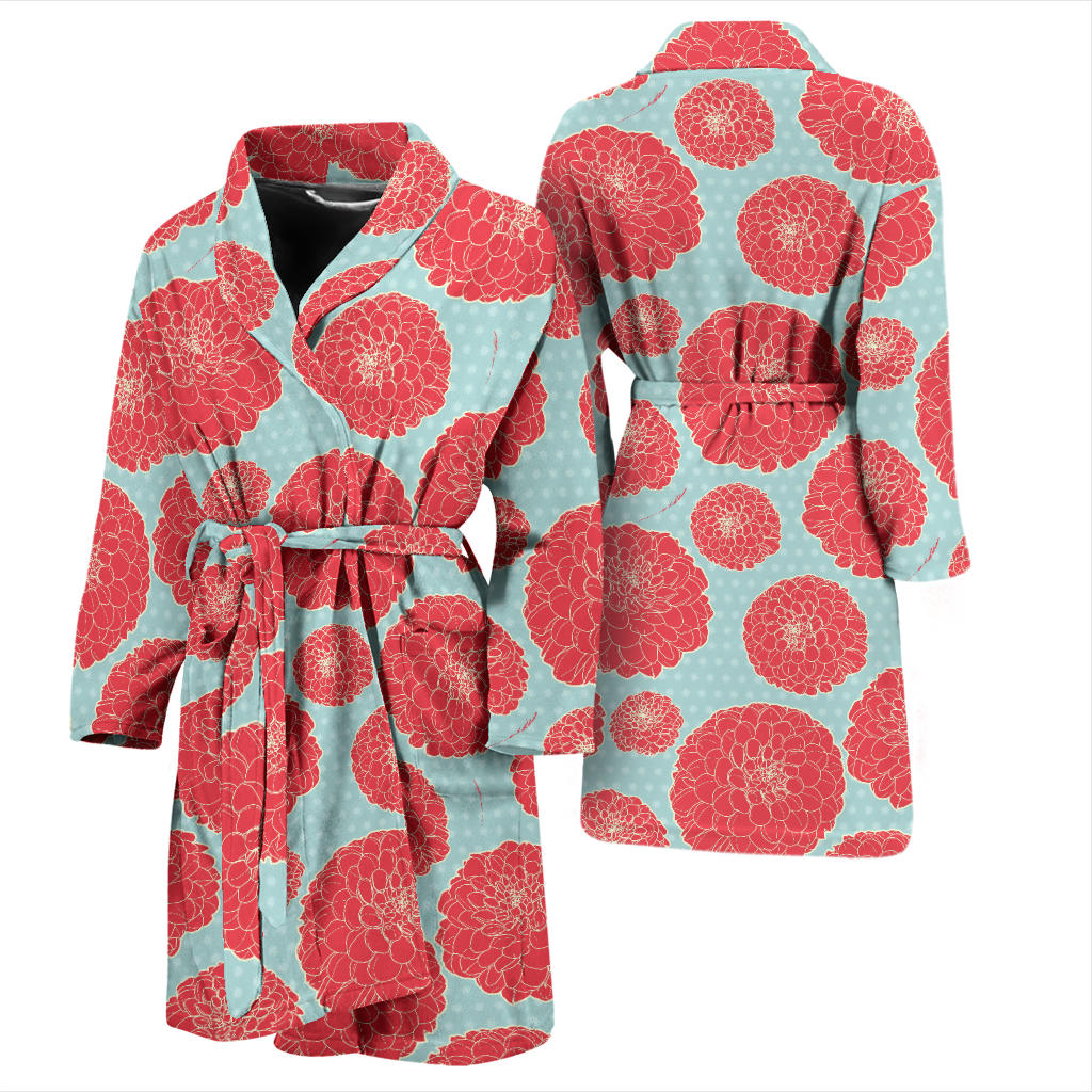 Marigold Pattern Print Design MR03 Men Bathrobe