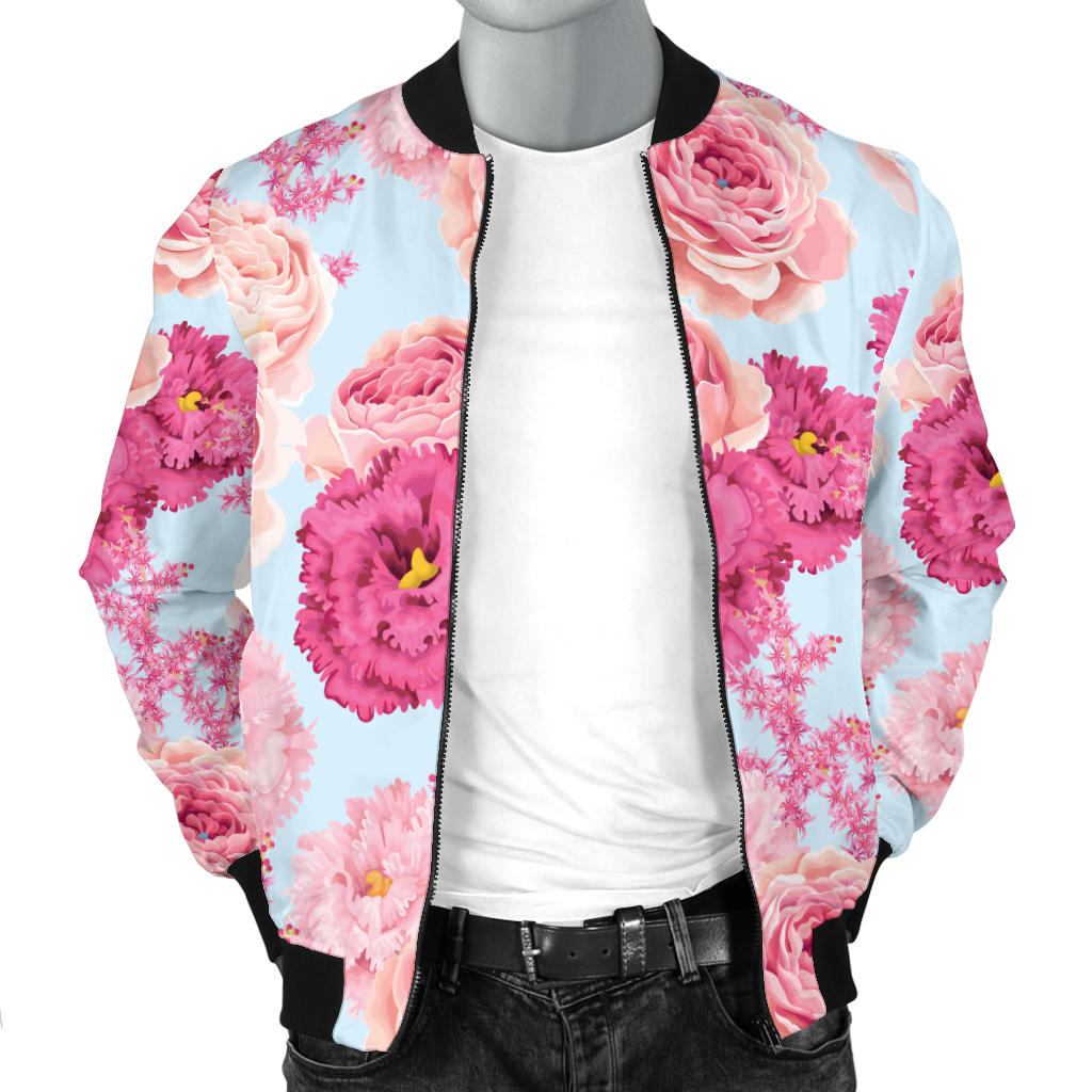 Lisianthus Pattern Print Design LT05 Men Bomber Jacket