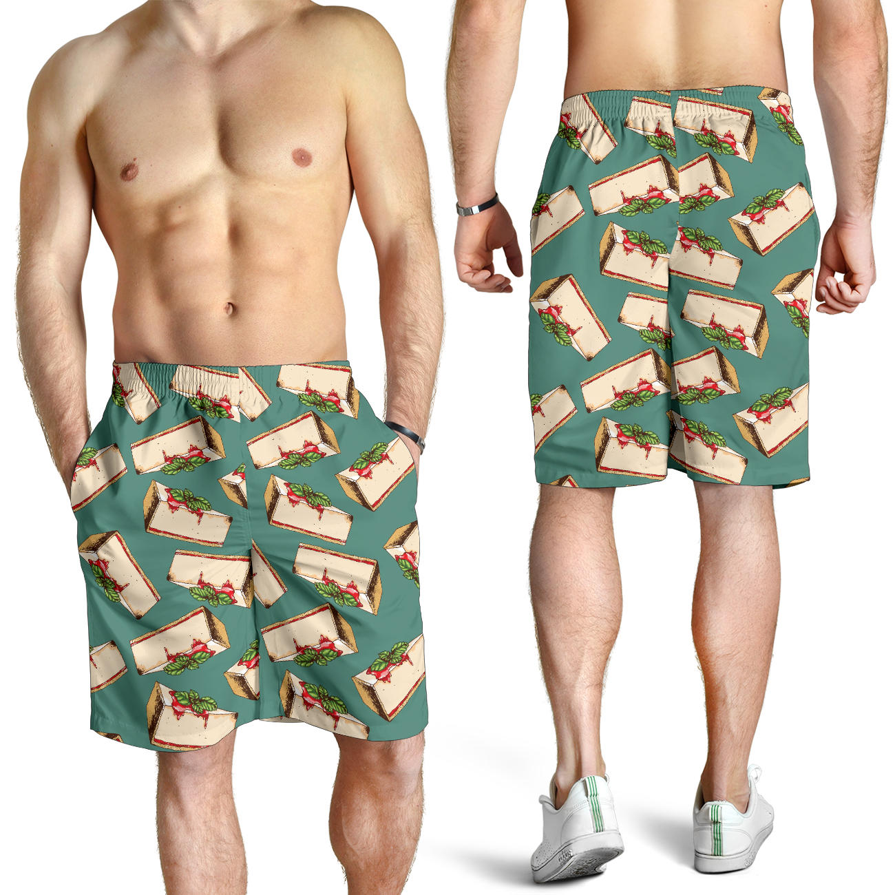 Cheesecake Pattern Print Design CK02 Mens Shorts