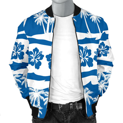 Hawaiian Themed Pattern Print Design H021 Men Bomber Jacket