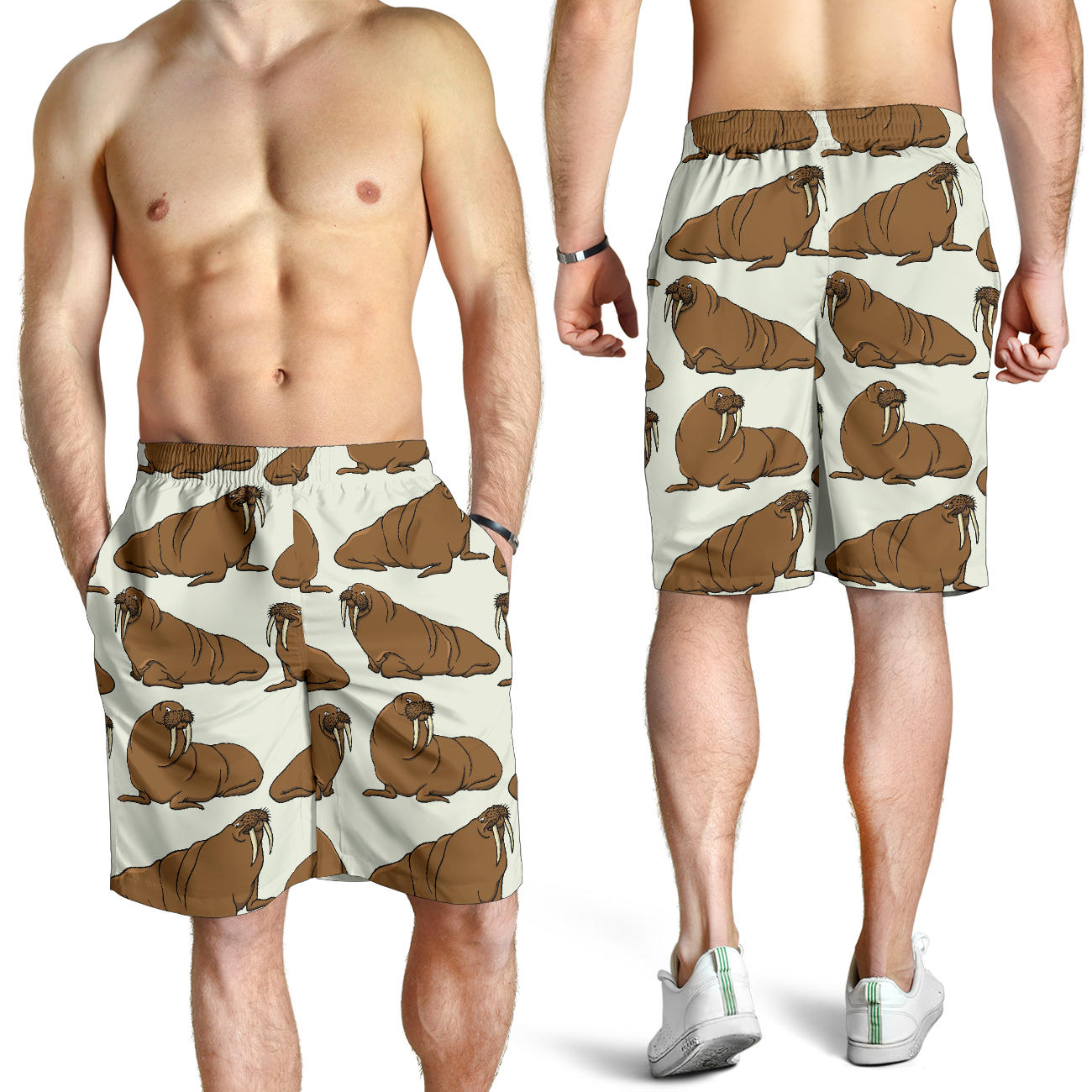 Walrus Pattern Print Design 03 Mens Shorts