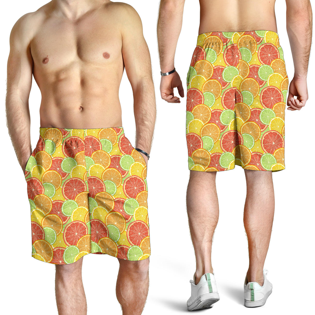 Grapefruit Pattern Print Design GF01 Mens Shorts