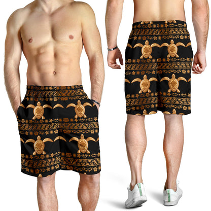 Tribal Sea turtle Polynesian Hawaiian Mens Shorts