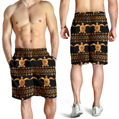 Tribal Sea turtle Polynesian Hawaiian Mens Shorts