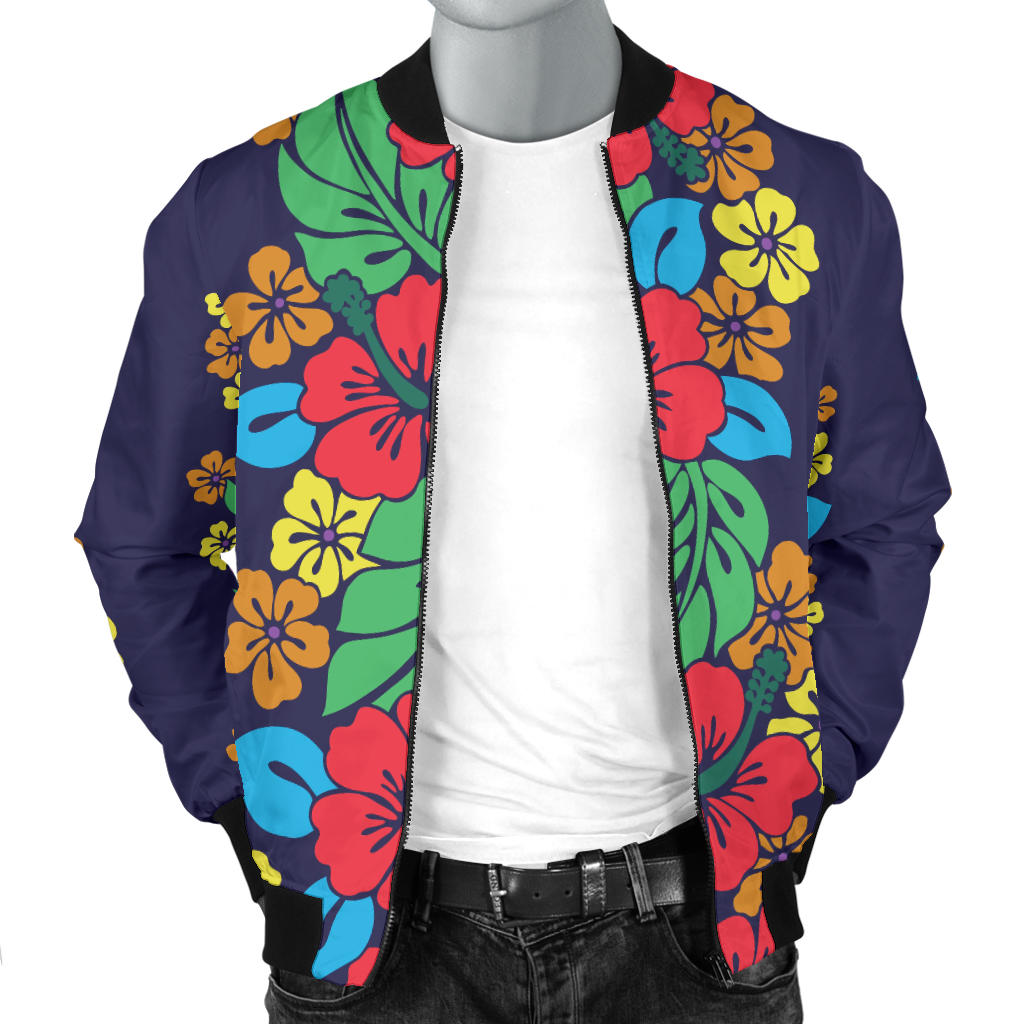 Hawaiian Themed Pattern Print Design H03 Men Bomber Jacket