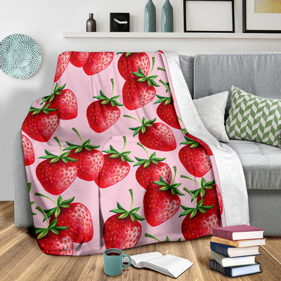 Strawberry Pattern Print Design SB03 Fleece Blanket