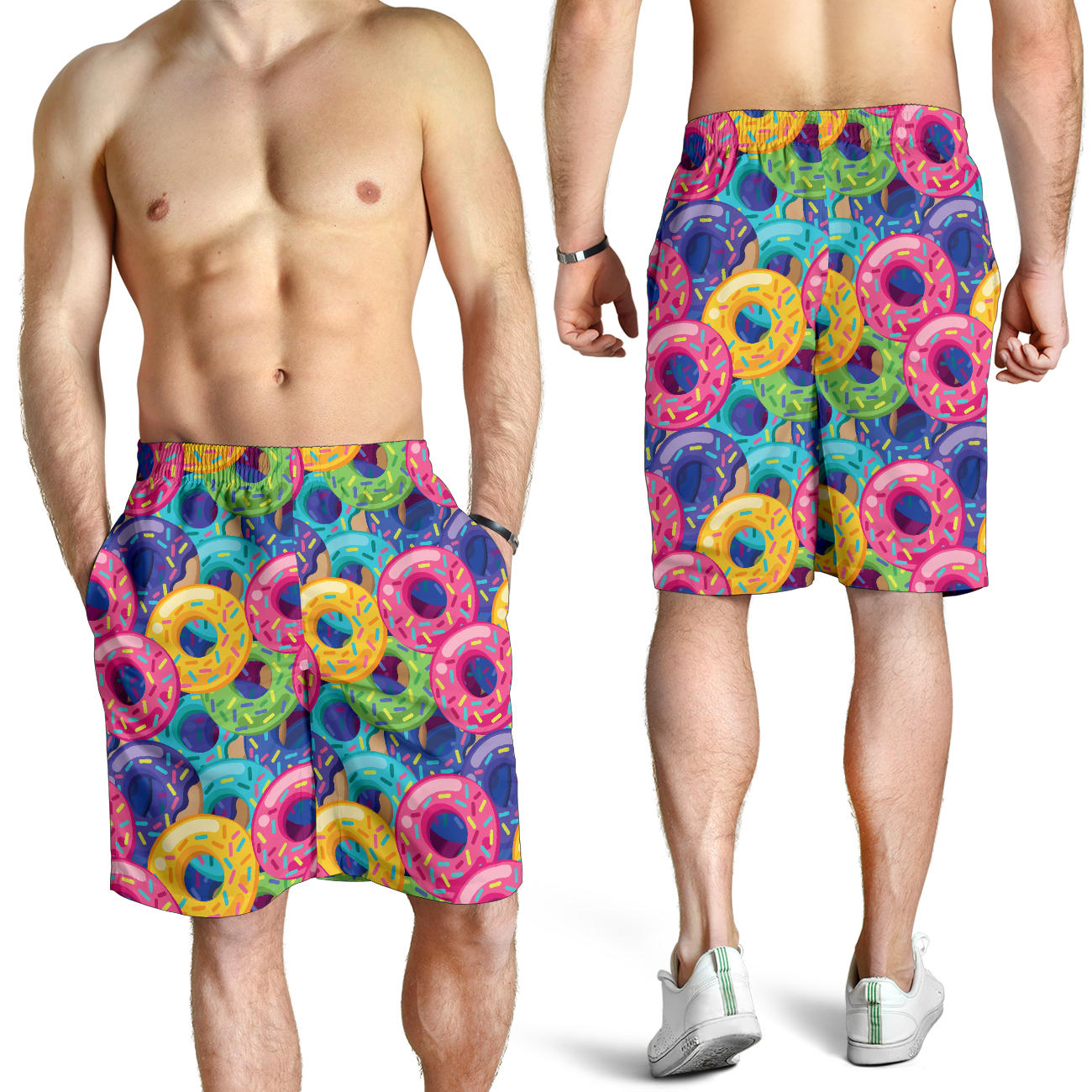 Donut Pattern Print Design DN010 Mens Shorts
