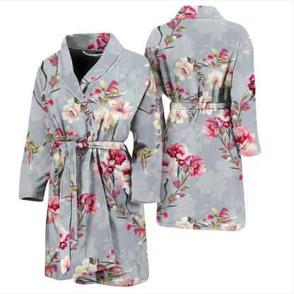 Summer Floral Pattern Print Design SF02 Men Bathrobe