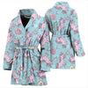 Donut Unicorn Pattern Print Design DN016 Women Bathrobe