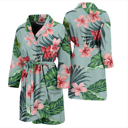 Plumeria Pattern Print Design PM027 Men Bathrobe