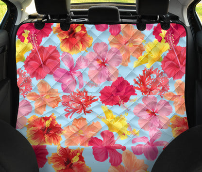 Hibiscus Pattern Print Design HB020 Rear Dog  Seat Cover