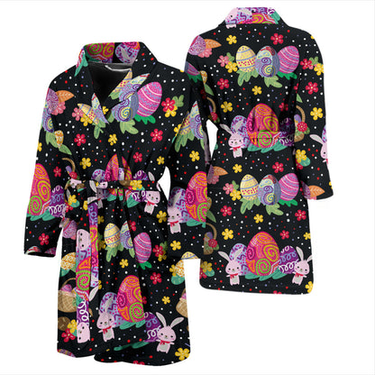 Easter Eggs Pattern Print Design RB06 Men Bathrobe