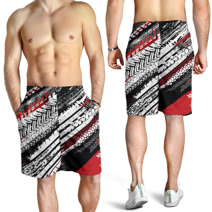 Racing Pattern Print Design A03 Mens Shorts